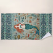 人魚 ビーチタオル (正面)