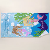 人魚🧜‍♀️ ビーチタオル (正面)