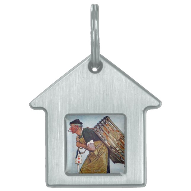 人魚 ペットネームタグ (正面)