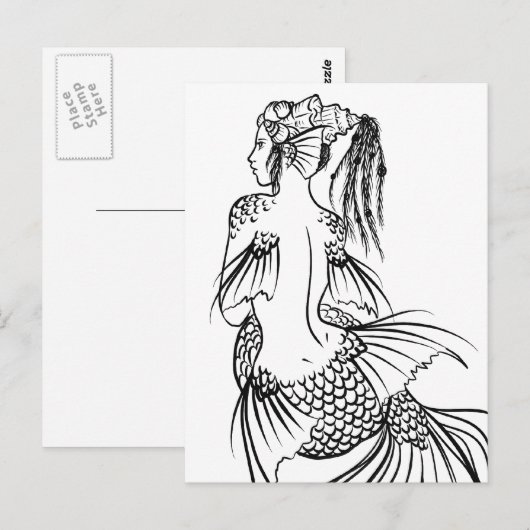 人魚 ポストカード (正面/裏面)