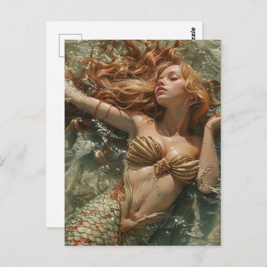 人魚 ポストカード (正面/裏面)