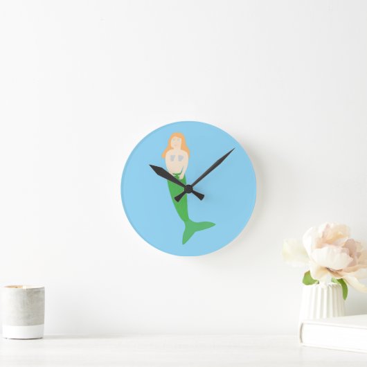 人魚 ラウンド壁時計 (ホーム)