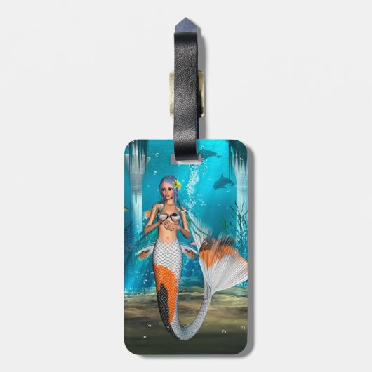 人魚 ラゲッジタグ (裏面縦)