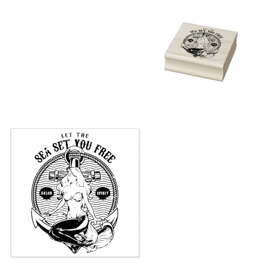 人魚 ラバースタンプ (押印)