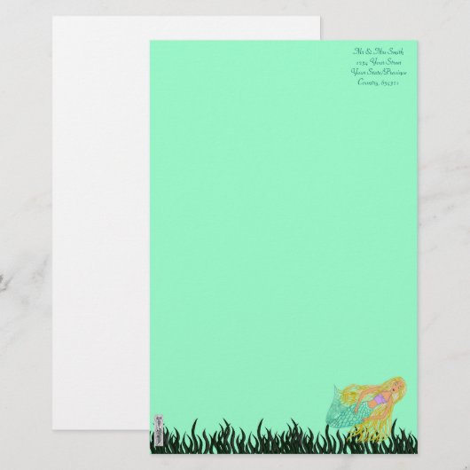 人魚 便箋 (正面/裏面)