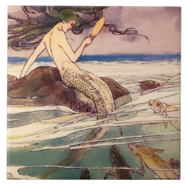 「人魚」妖精アート by アリス・B・ウッドワード タイル
