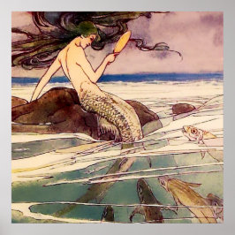 「人魚」妖精アート by アリス・B・ウッドワード ポスター