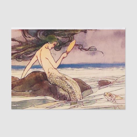 「人魚」妖精アート by アリス・B・ウッドワード 薄葉紙 (正面)