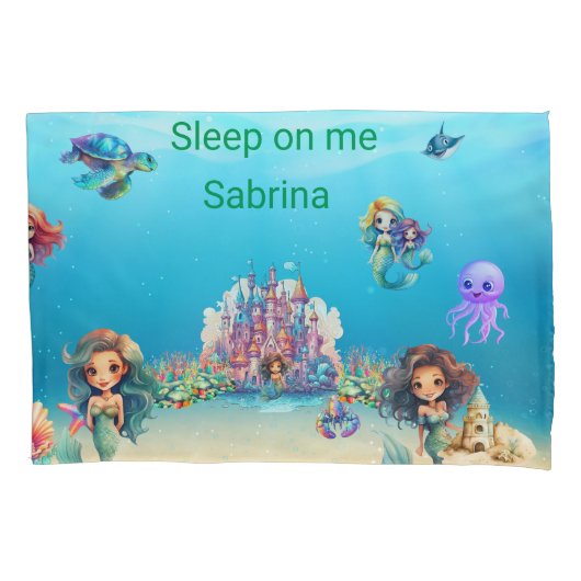 人魚 枕カバー (正面)