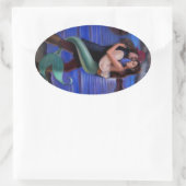 人魚&海賊の愛カリブのステッカー 楕円形シール (バッグ)