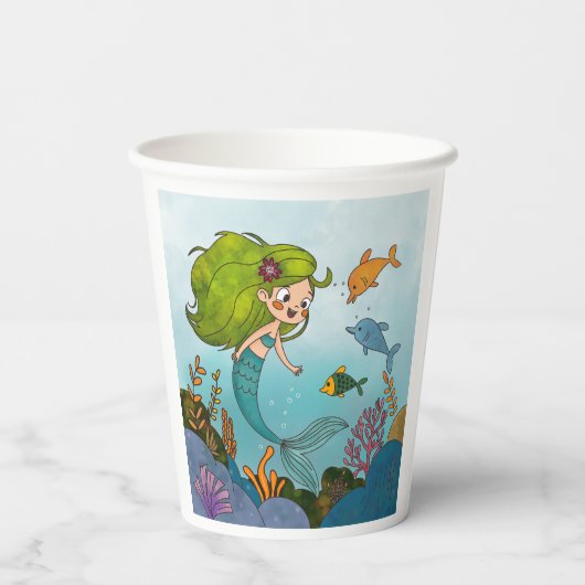 人魚 紙コップ (裏面)