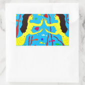 人魚 長方形シール (バッグ)