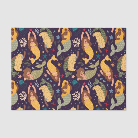 人魚、魚と珊瑚のファンタジー童話 薄葉紙 (正面)