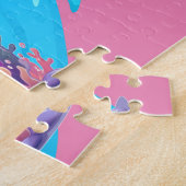 人魚、魚の水に飛び散パーソナライズされたる ジグソーパズル (側面)