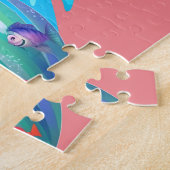 人魚、魚の水に飛び散パーソナライズされたる ジグソーパズル (側面)