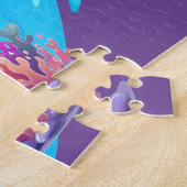 人魚、魚の水に飛び散パーソナライズされたる ジグソーパズル (側面)