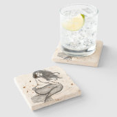 人魚Coster ストーンコースター (横)