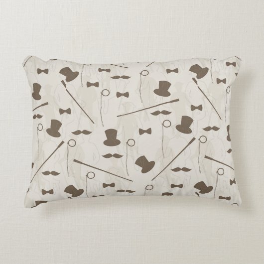 人2のためのレトロパターン アクセントクッション (正面)