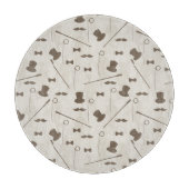 人2のためのレトロパターン カッティングボード (正面)