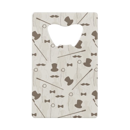 人2のためのレトロパターン クレジットカード栓抜き (正面)