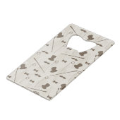 人2のためのレトロパターン クレジットカード栓抜き (正面アングル)