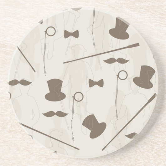 人2のためのレトロパターン コースター (正面)