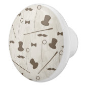 人2のためのレトロパターン セラミックノブ (右)