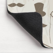 人2のためのレトロパターン マウスパッド (コーナー)