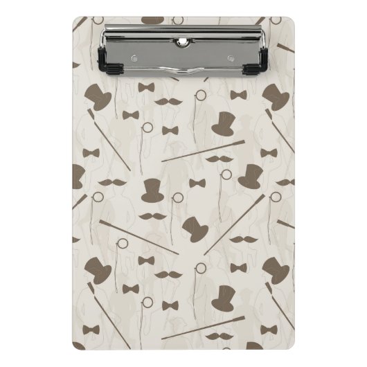 人2のためのレトロパターン ミニクリップボード (正面)