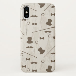 人2のためのレトロパターン iPhone X ケース