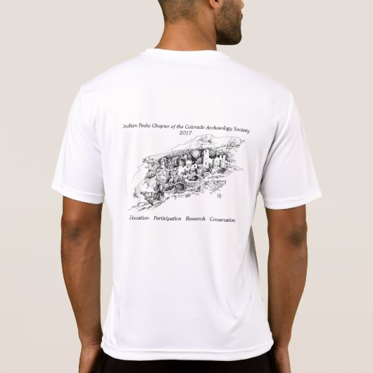 人2017のIPCASの崖に建てられた家のTシャツ Tシャツ (裏面)