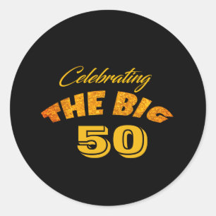 人-大きい50祝います-を ラウンドシール