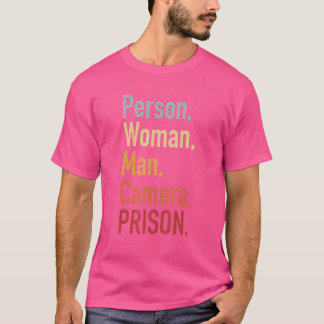 人 女性 男 カメラ 刑務所 13 Tシャツ