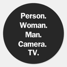 人。女。男。カメラ。テレビ。 ラウンドシール
