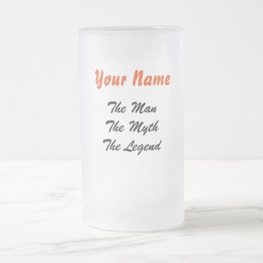 人、神話、伝説はビールガラスを曇らしました フロストグラスビールジョッキ (中央)