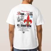 人-豆の2014年のCruzin CuzinsのTシャツへのビーズ Tシャツ (裏面)