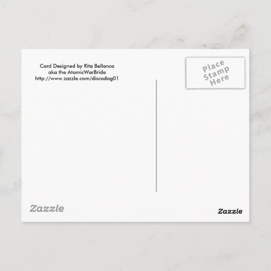 人! 郵便はがき ポストカード (裏面)