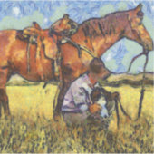 人、馬、犬 シール (正面)