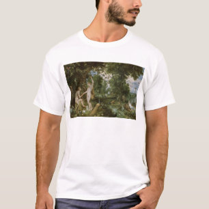 人、c.1615の秋が付いているエデンの園 tシャツ