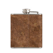 人" sの素朴なモノグラムのフェイクな革バッファローブラウン フラスク (裏面)