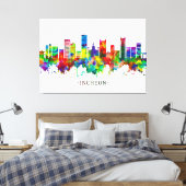 仁川韓国スカイライン キャンバスプリント (インサイチュ (寝室))
