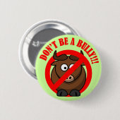 今いじめることを止めて下さい: いじめる防止をいじめないで下さい 缶バッジ (正面&裏面)