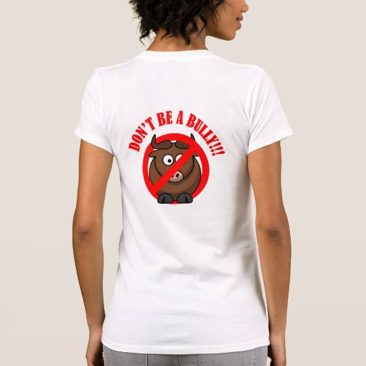 今いじめることを止めて下さい: いじめる防止をいじめないで下さい Tシャツ (裏面)