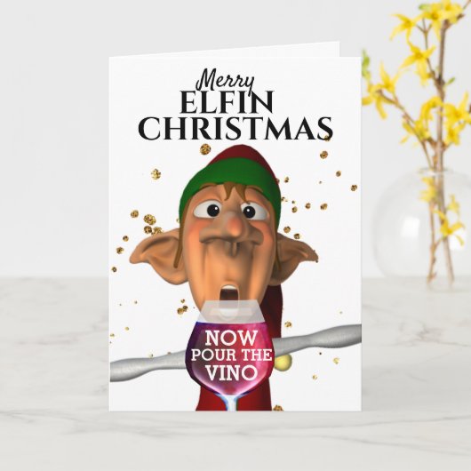 今おもしろいはクメリーリスマスのおもしろいを贈る カード (黄色い花)