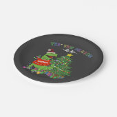 今おもしろい季恐竜のクリスマスいけな ペーパープレート (アングル)