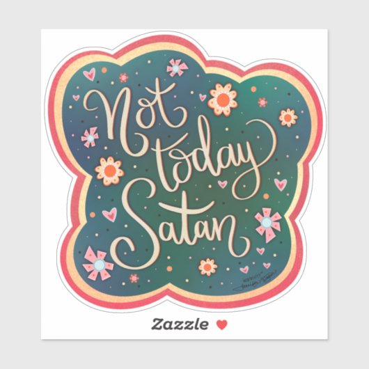 今おもしろい日ではないサタンかわいらしインスピレーション シール (シート)