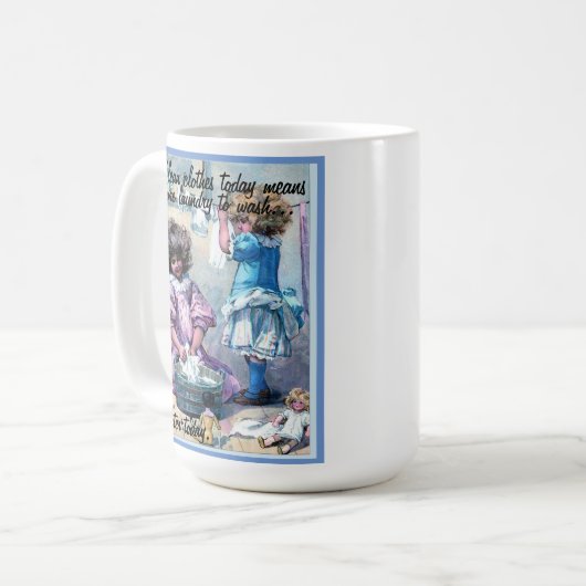 今おもしろい日より洗濯マグ コーヒーマグカップ (正面左)