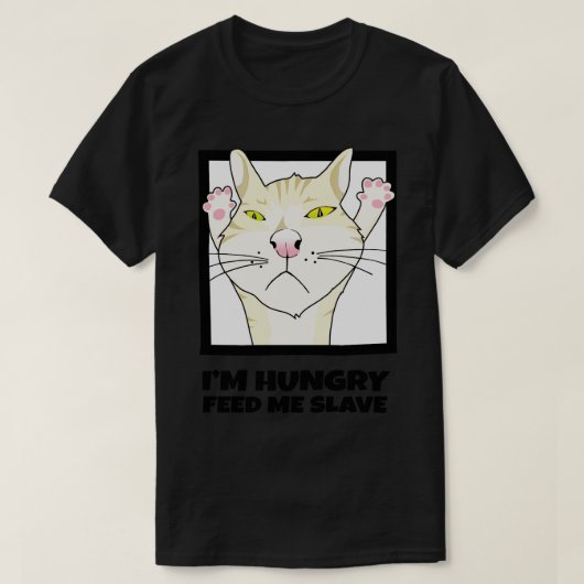 今お腹食べ物を与えが空いた Tシャツ (デザイン正面)