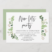 今からパーティーを始めよう！結婚式前撮りお祝い 招待状 (正面/裏面)