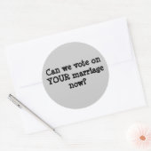 今から投票で結婚できるか？ ラウンドシール (封筒)